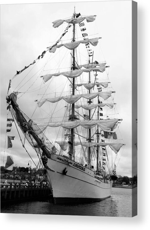 Transportation Acrylic Print featuring the photograph At The Pier by Charles HALL