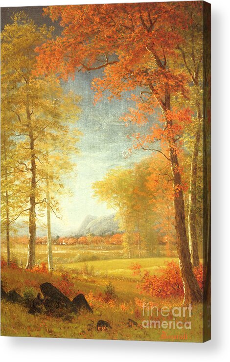 Albert Acrylic Print featuring the painting Autumn in America by Albert Bierstadt
