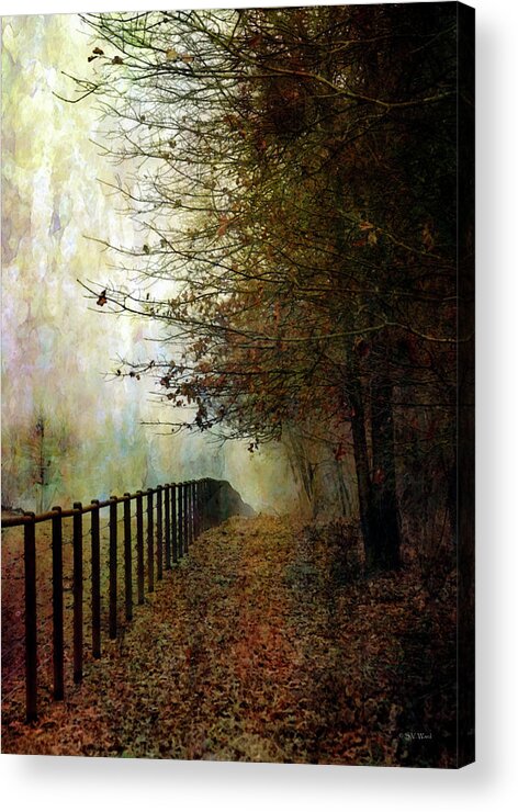 Autumns Path Acrylic Print featuring the photograph Autumns Path 7864 IDP_2 by Steven Ward