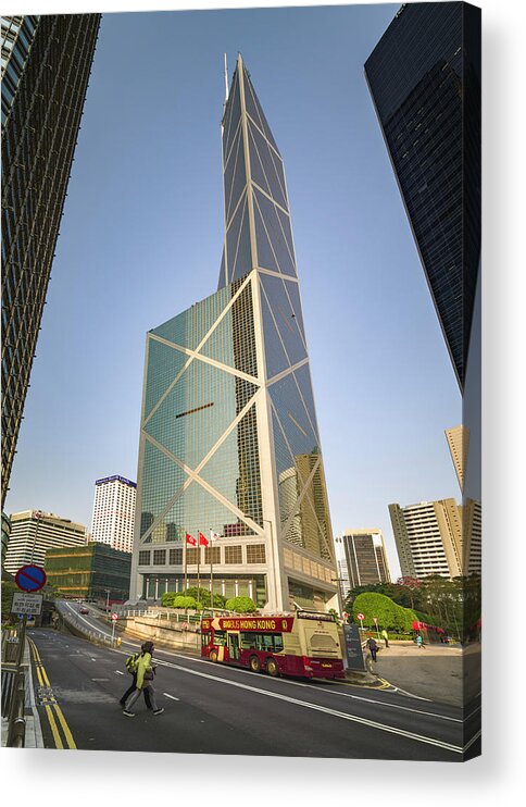 China Acrylic Print featuring the photograph Bank of China Tower Hong Kong by Adam Rainoff