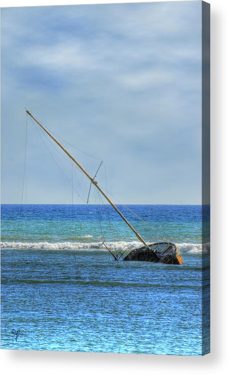 Sail Boat Acrylic Print featuring the photograph Beached In Lahaina by Arthur Fix