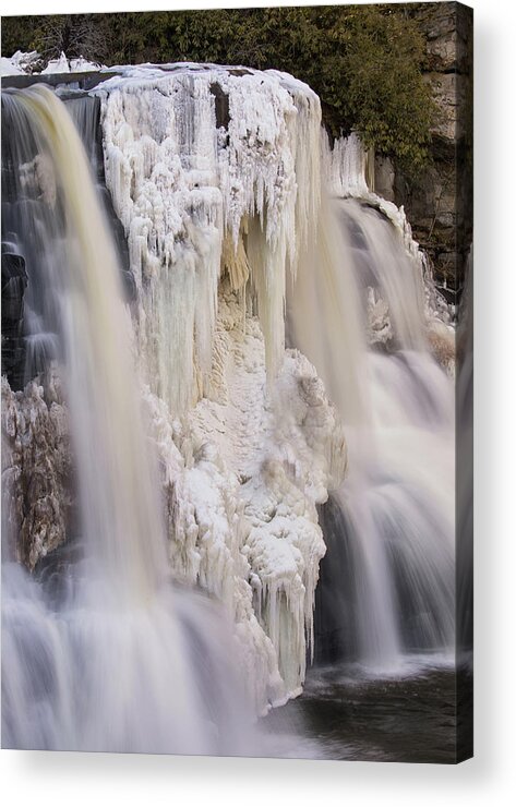 Waterfall Acrylic Print featuring the photograph Blackwater Winter Portrait by Art Cole