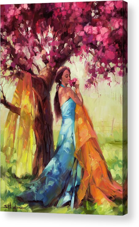 Country Acrylic Print featuring the painting Blossom by Steve Henderson