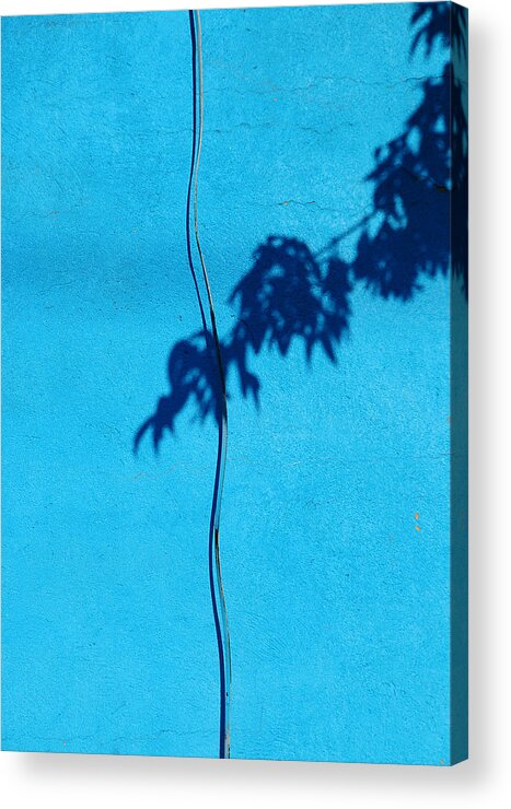 Blue Acrylic Print featuring the photograph Blue Wall by JoAnn Lense