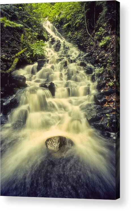 Waterfall Acrylic Print featuring the photograph Borden Brook Falls In Spring by Irwin Barrett