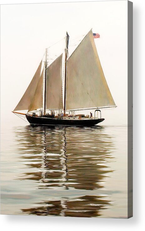 Tall Ship Acrylic Print featuring the photograph Bowditch by Fred LeBlanc