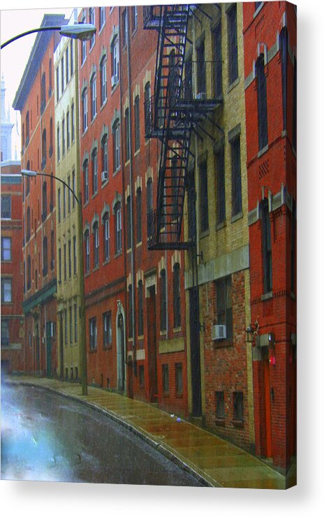 Cityscape Acrylic Print featuring the photograph Bricks by Julie Lueders 