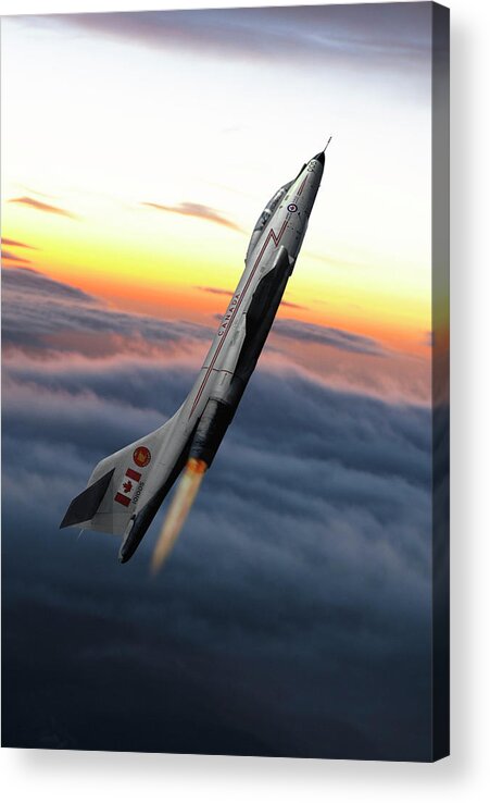 Canadian Armed Forces Acrylic Print featuring the mixed media Canadian Voodoo Interceptor by Erik Simonsen