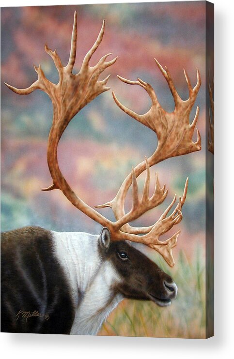 Caribou Acrylic Print featuring the painting Caribou by Kathie Miller