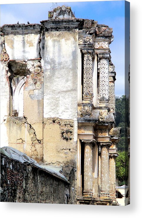 Antigua Ruins Acrylic Print featuring the photograph Carmen Convent 1 by Randall Weidner