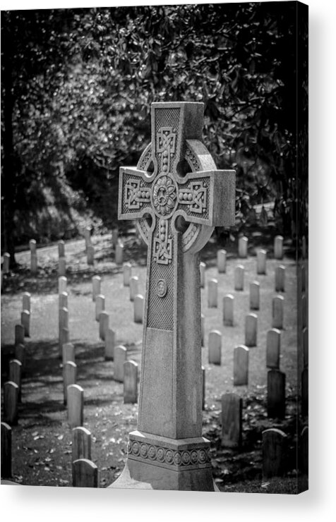 Southern Gothic Acrylic Print featuring the photograph Celtic Grave by James L Bartlett