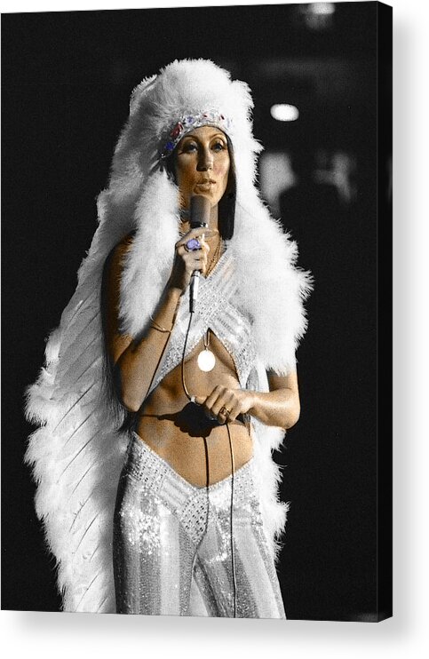 Cher Acrylic Print featuring the digital art Cher #2 by Jim Mathis