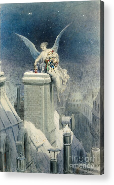 Christmas Acrylic Print featuring the painting Christmas Eve by Gustave Dore