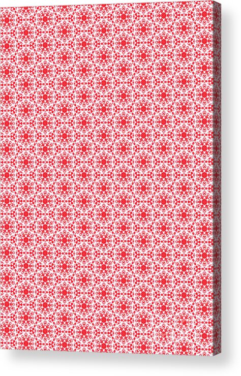 Christmas Acrylic Print featuring the digital art Christmas snow flakes pattern 2 by Silvia Ganora