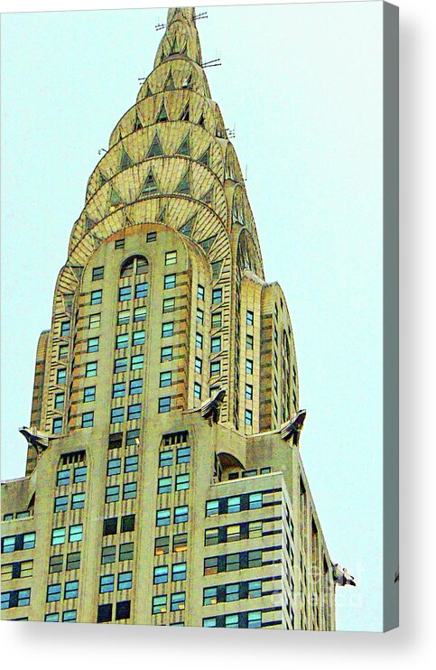  Acrylic Print featuring the digital art Chrysler Building by Darcy Dietrich