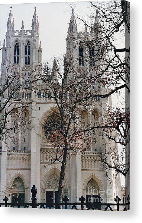 National Cathedral Acrylic Print featuring the photograph Church of the Nation by D Hackett