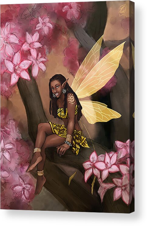 Fairy Acrylic Print featuring the digital art Copper by Brandy Woods