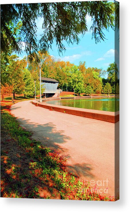 Covered Acrylic Print featuring the photograph Covered Bridge by Jost Houk