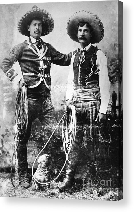 1900 Acrylic Print featuring the photograph COWBOYS, c1900 by Granger