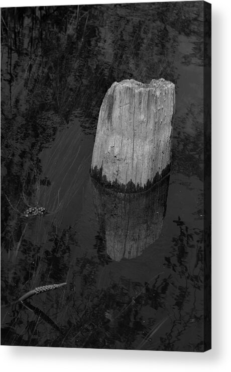 Creekside Post Acrylic Print featuring the painting Creekside Post by Warren Thompson