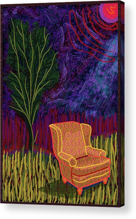 Spiritual Acrylic Print featuring the digital art Dave's Chair by Rod Whyte