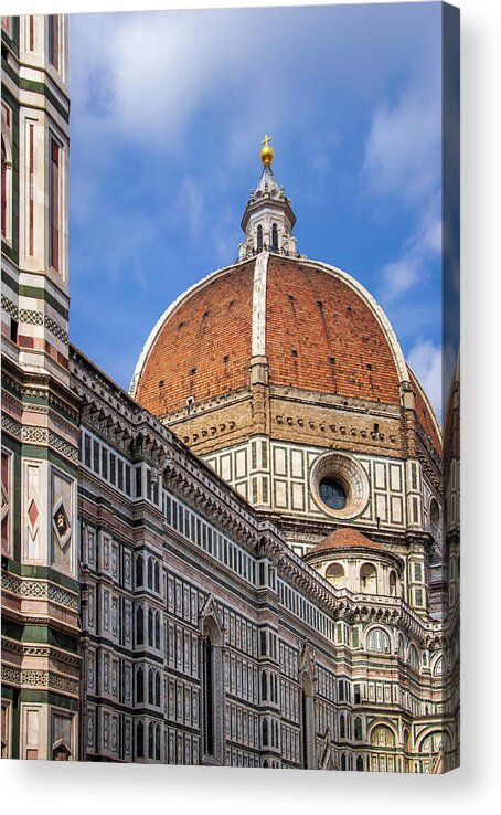 Dome Of Florence Cathedral Acrylic Print featuring the photograph Dome of Florence Cathedral by Carolyn Derstine