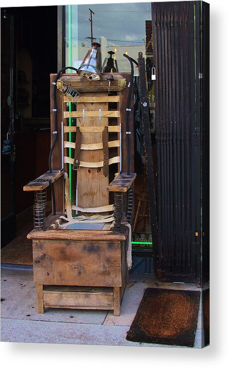 Eclectic Chair On Melrose Ave Acrylic Print featuring the photograph Eclectic Chair On Melrose Ave by Viktor Savchenko