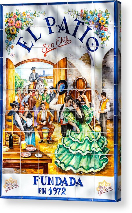 Sevilla Acrylic Print featuring the photograph El Patio San Eloy - Sevilla by AM FineArtPrints