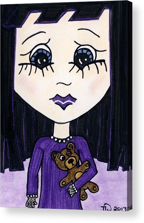 Emo Acrylic Print featuring the painting Emo Girl III by Tambra Wilcox