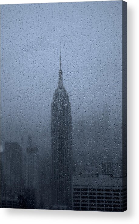 Empire State Acrylic Print featuring the photograph Empire State in The Rain by Martin Newman