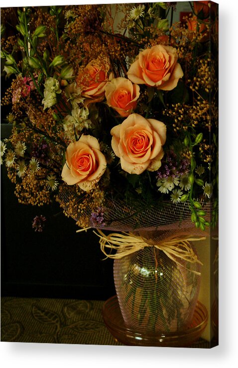 Roses Acrylic Print featuring the photograph Finding the sun by Thomas Pipia