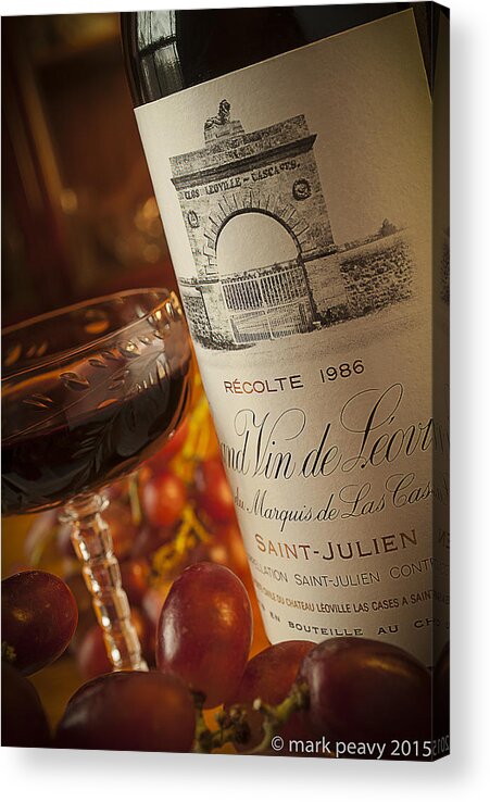 Elegant Acrylic Print featuring the photograph Fine Wine by Mark Peavy