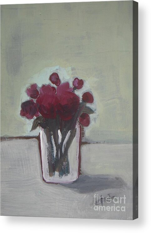 Bouquet Acrylic Print featuring the painting Look Forward by Vesna Antic