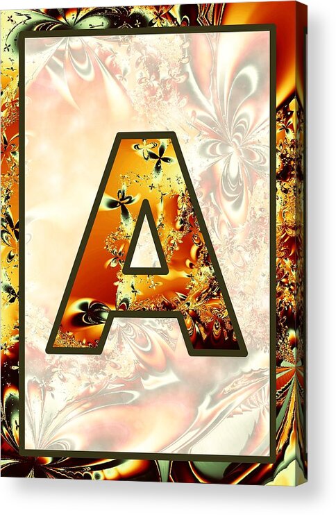 A Acrylic Print featuring the digital art Fractal - Alphabet - A is for Abstract by Anastasiya Malakhova