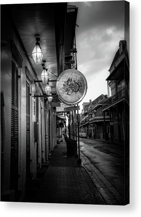 Chrystal Mimbs Acrylic Print featuring the photograph Funky Pirate In Black and White by Greg and Chrystal Mimbs