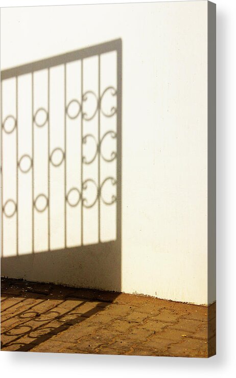 Mysterious Shadow Acrylic Print featuring the photograph Gate Shadow by Prakash Ghai