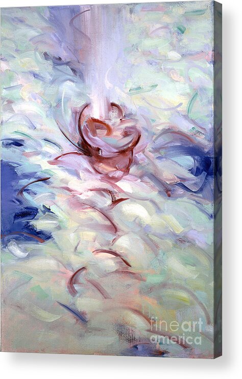 Abstraction Acrylic Print featuring the painting Gethsemane Mt 26-42 - Calices by Ritchard Rodriguez