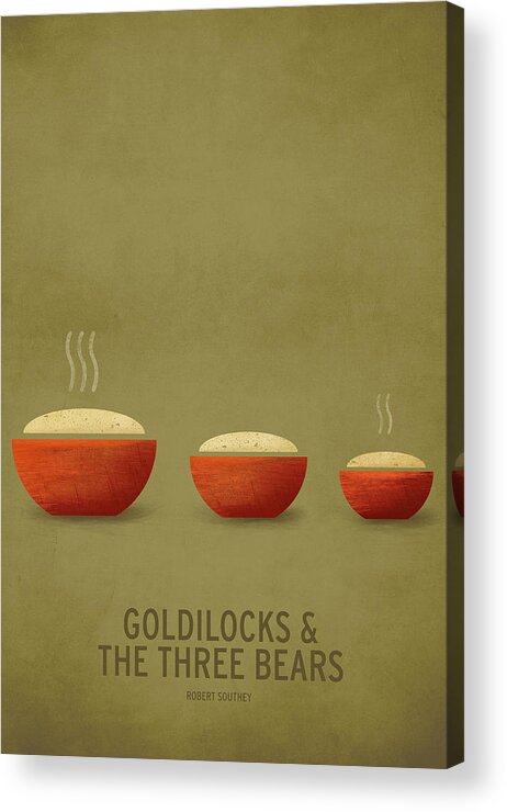 Goldilocks Acrylic Print featuring the digital art Goldilocks and the Three Bears by Christian Jackson