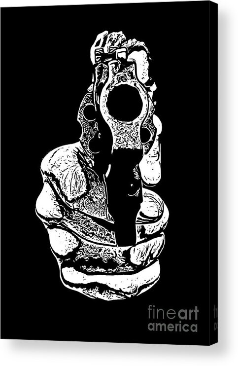 Gunman Acrylic Print featuring the photograph Gunman T-shirt by Edward Fielding