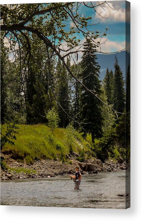 Fishing Acrylic Print featuring the photograph Hangin' Out on the Stream by Phil And Karen Rispin