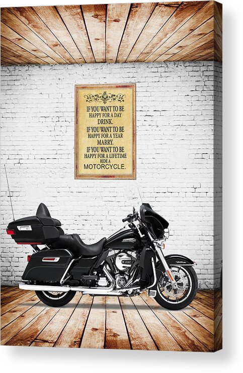 Harley Davidson Acrylic Print featuring the photograph Happy For A Day by Mark Rogan
