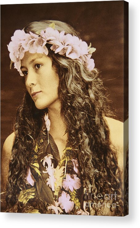 Afternoon Acrylic Print featuring the photograph Hawaiian Wahine by Himani - Printscapes