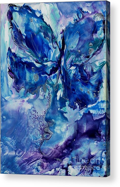 Healing Painting Acrylic Print featuring the painting Healing Intuitive Freedom by Heather Hennick