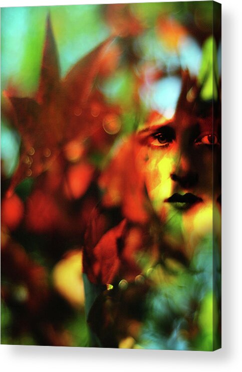 Autumn Acrylic Print featuring the photograph Her Autumn Eyes by Rebecca Sherman