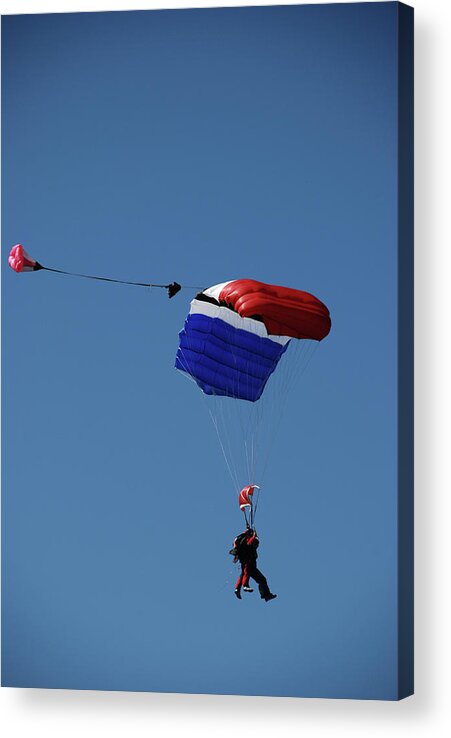Parachute Acrylic Print featuring the photograph High Flyers 2 by Carol Eliassen