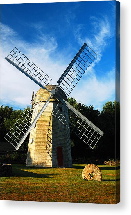 Jamestown Acrylic Print featuring the photograph Historic Windmill Jamestown Rhode Island by James Kirkikis