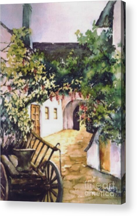 Farm Acrylic Print featuring the painting History by Marta Styk