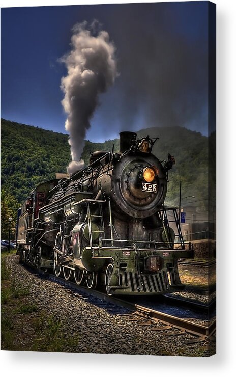 Jim Thorpe Acrylic Print featuring the photograph Hot and Steamy by Evelina Kremsdorf