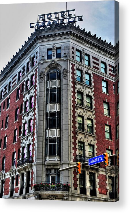  Acrylic Print featuring the photograph Hotel Lafayette Series 0003 by Michael Frank Jr