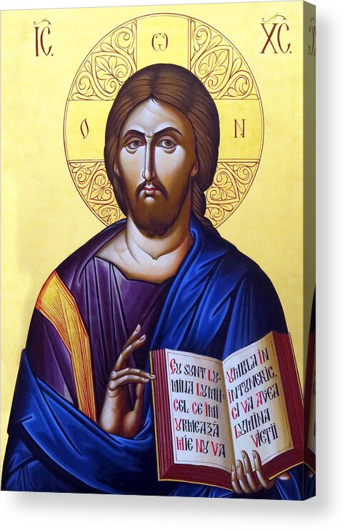 Icon Of Christ Acrylic Print featuring the photograph Icon of Christ in Jericho by Munir Alawi